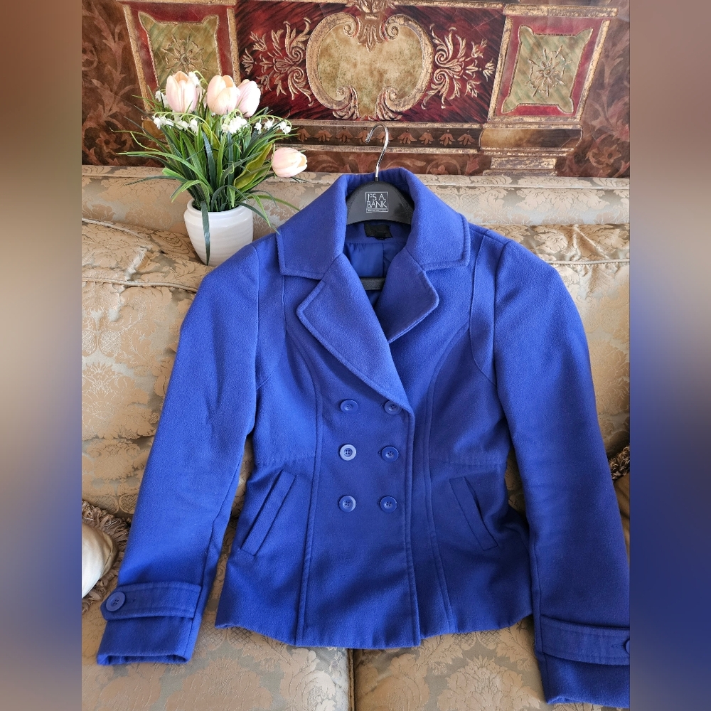 NWOT 2B Bebe Blue Triple-Breasted Blazer Blue Jacket